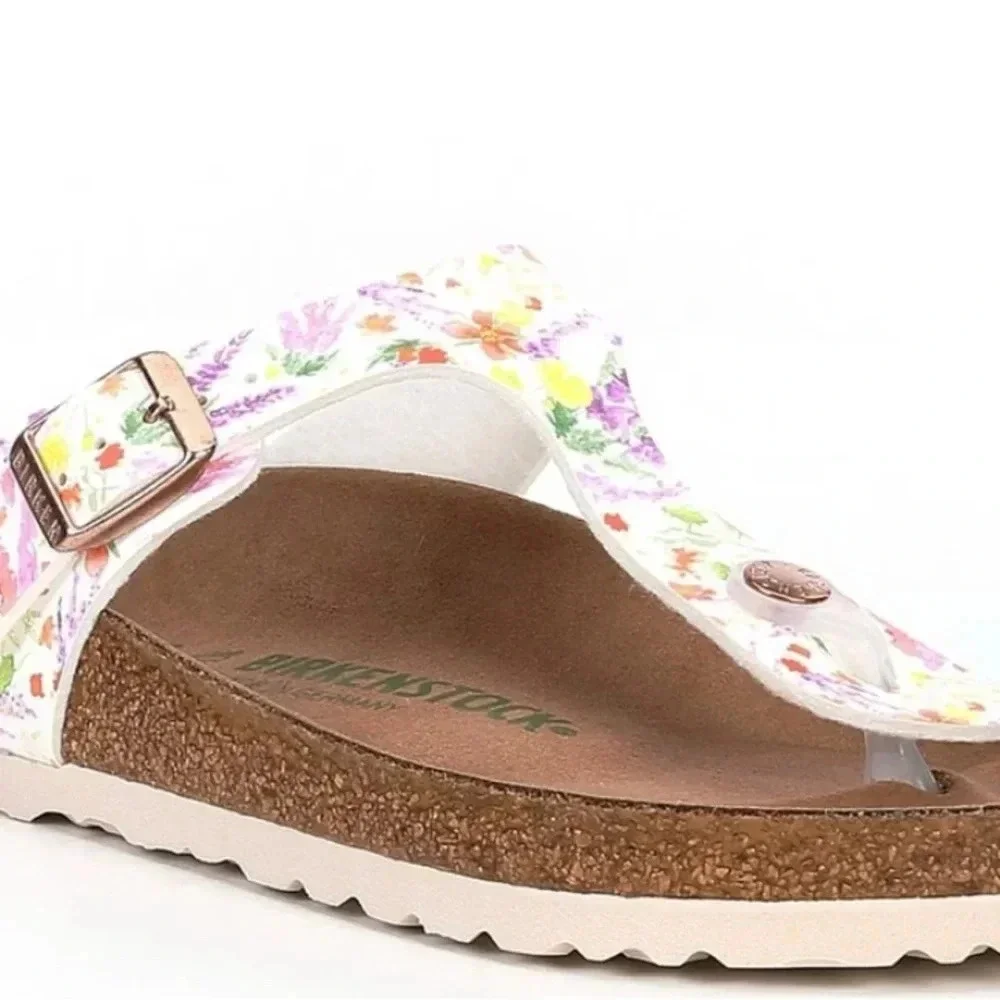 Birkenstock Gizeh vegan leather floral print sandals size 37. - Picture 8 of 8